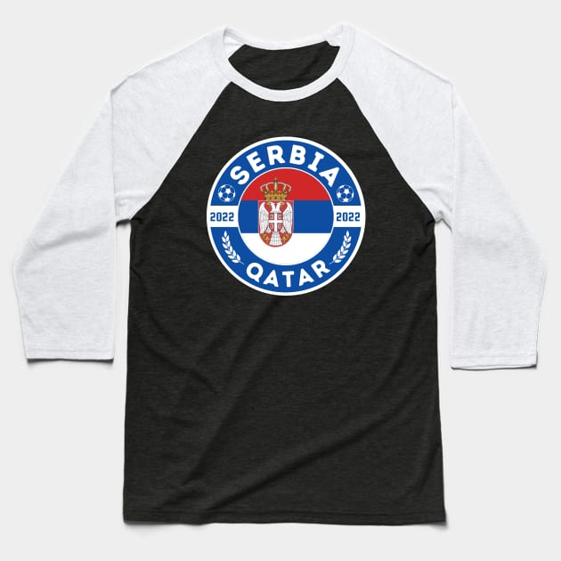 Serbia Football Baseball T-Shirt by footballomatic